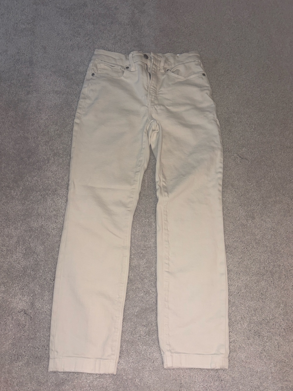 Good American Off-White Straight Chinos